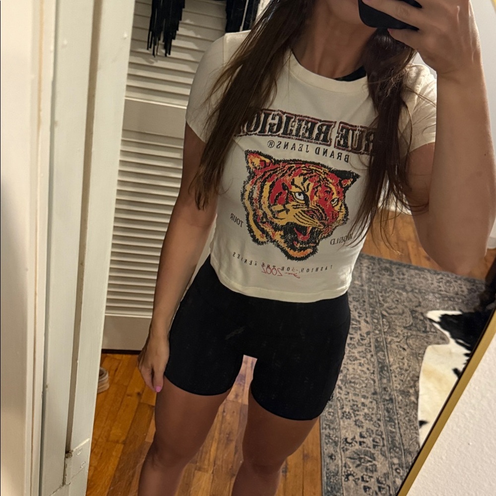 True Religion White Graphic Tiger Tee
